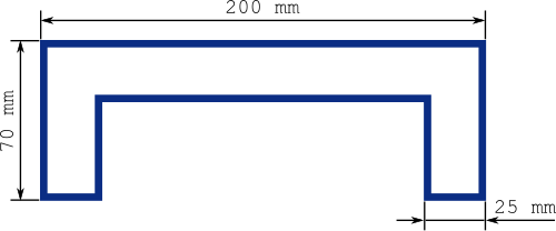 Dimensions of the protective bellows